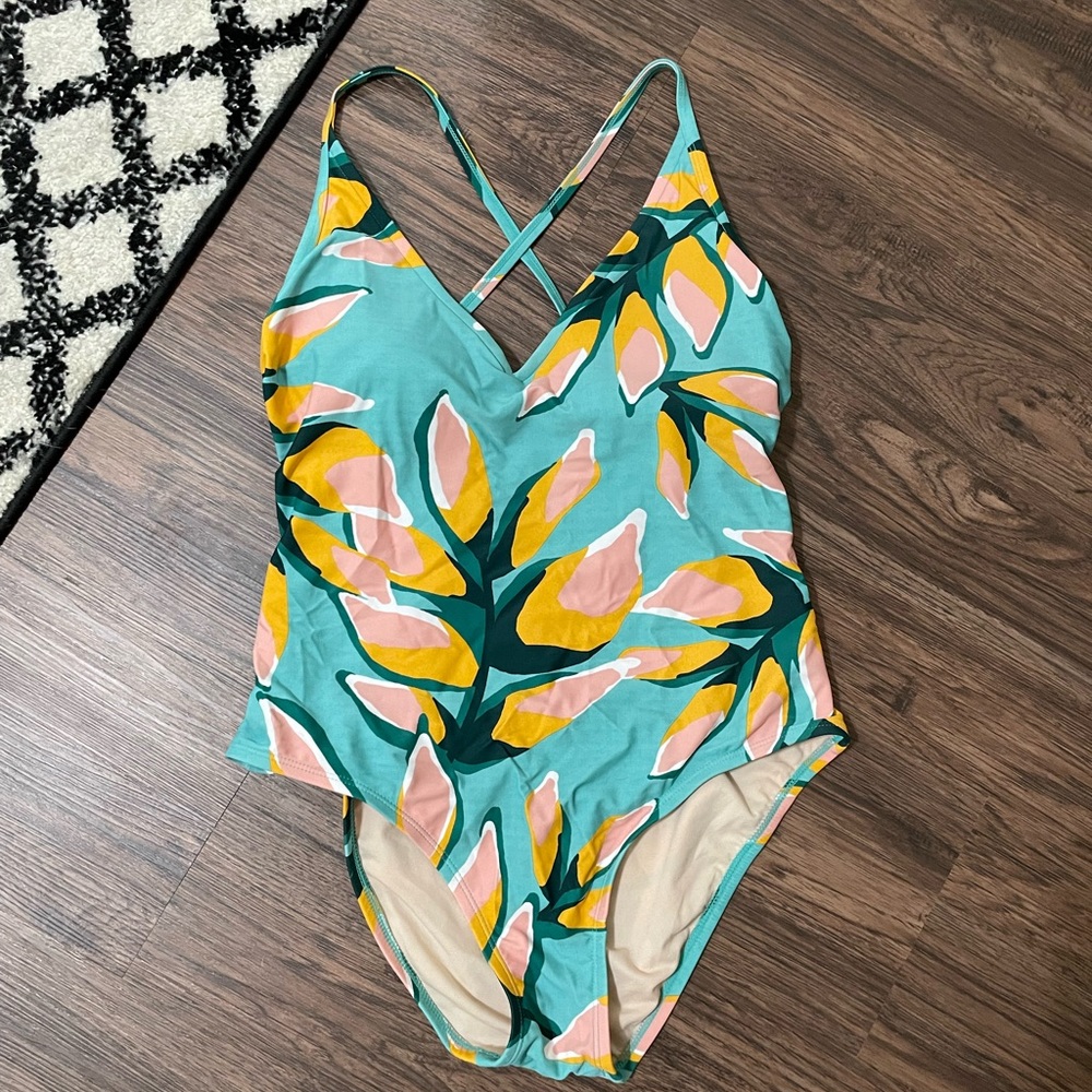 Kona Sol one piece floral swimsuit